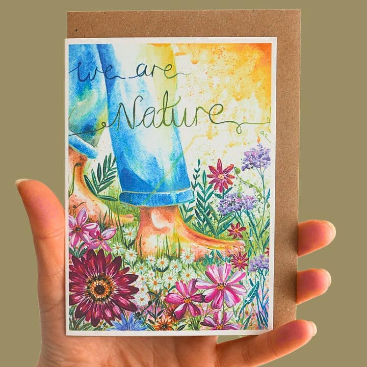 Greetings Card 'We Are Nature' for wholesale by ReKINDle By Lisa