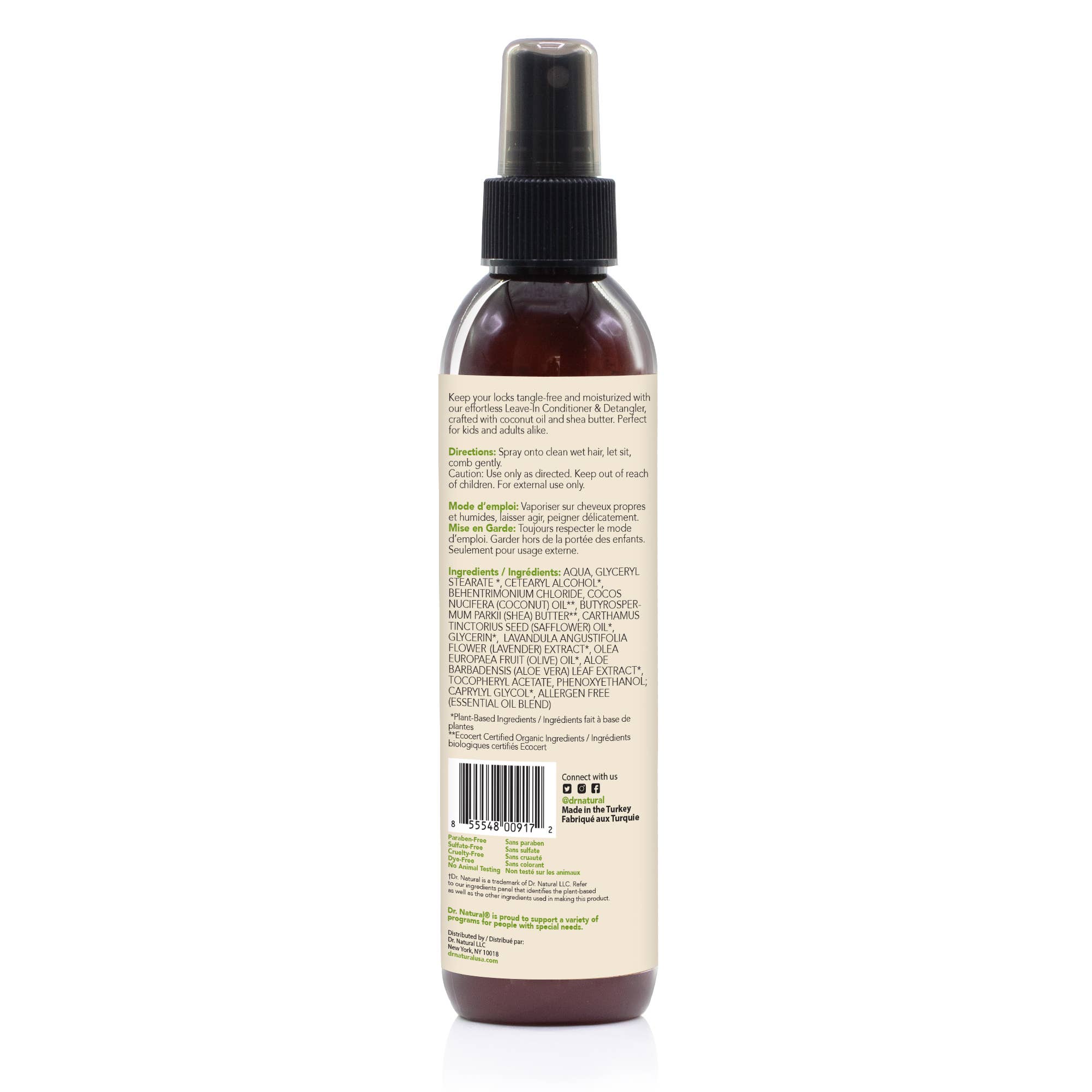 Dr. Natural - Vendita all'ingrosso Balsamo senza risciacquo - Balsamo e districante senza risciacquo per bambini a base vegetale (6,7 once)1