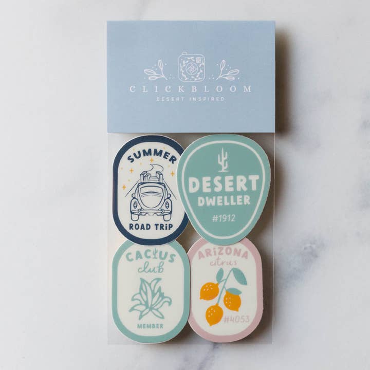 Cactus Club Sticker Pack for wholesale by Click Bloom