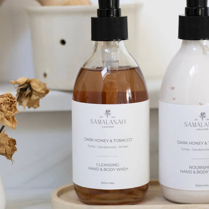 Samalanah Collection – wholesale Hand soap/wash – Dark Honey & Tobacco Hand Wash & Lotion2