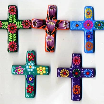 Arara Enterprises - Wholesale Wall Cross - Ceramic cross magnets assorted