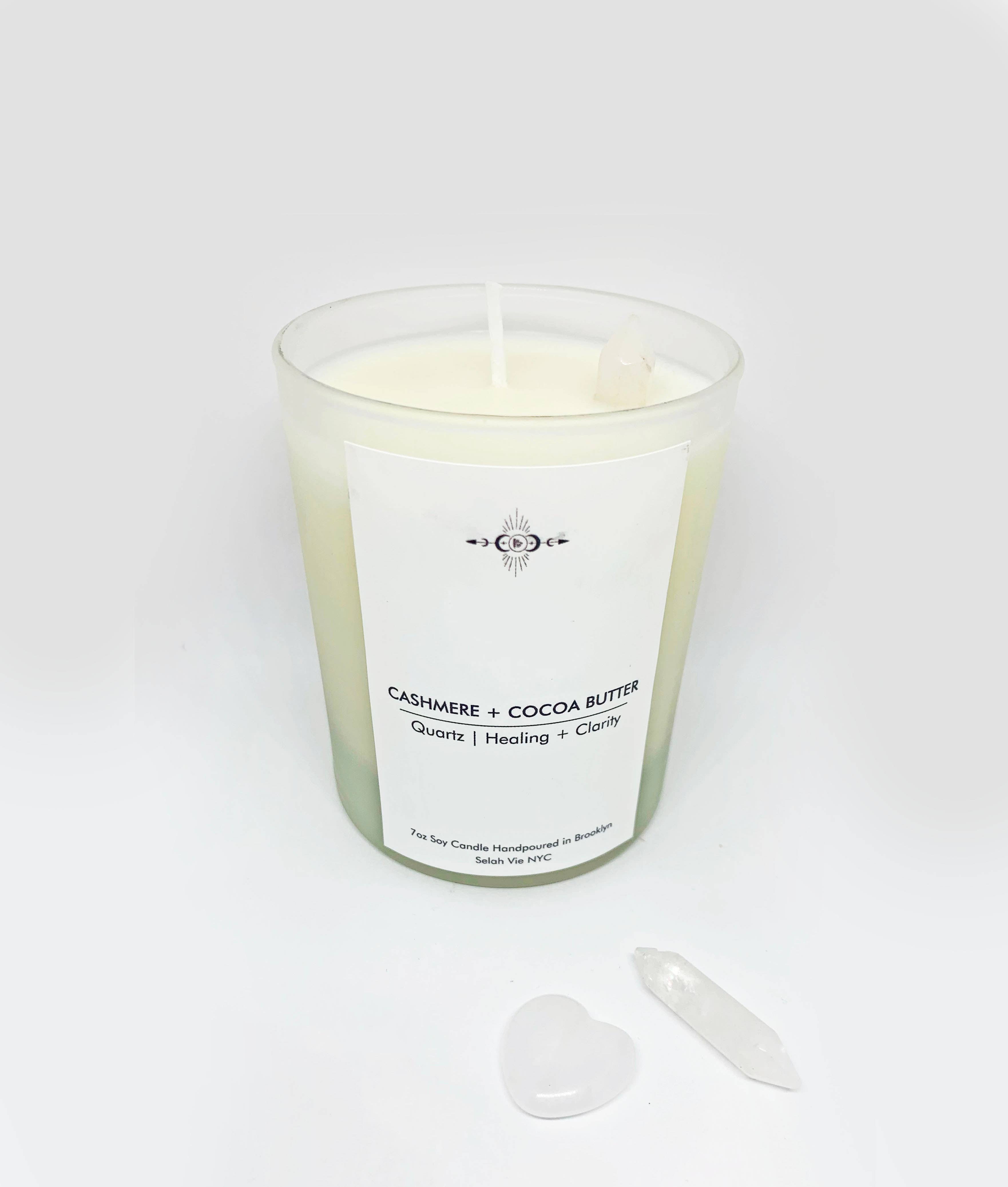Selah Vie – Engroshandel Glaslys – Cashmere og kakaosmør kvarts krystal stearinlys