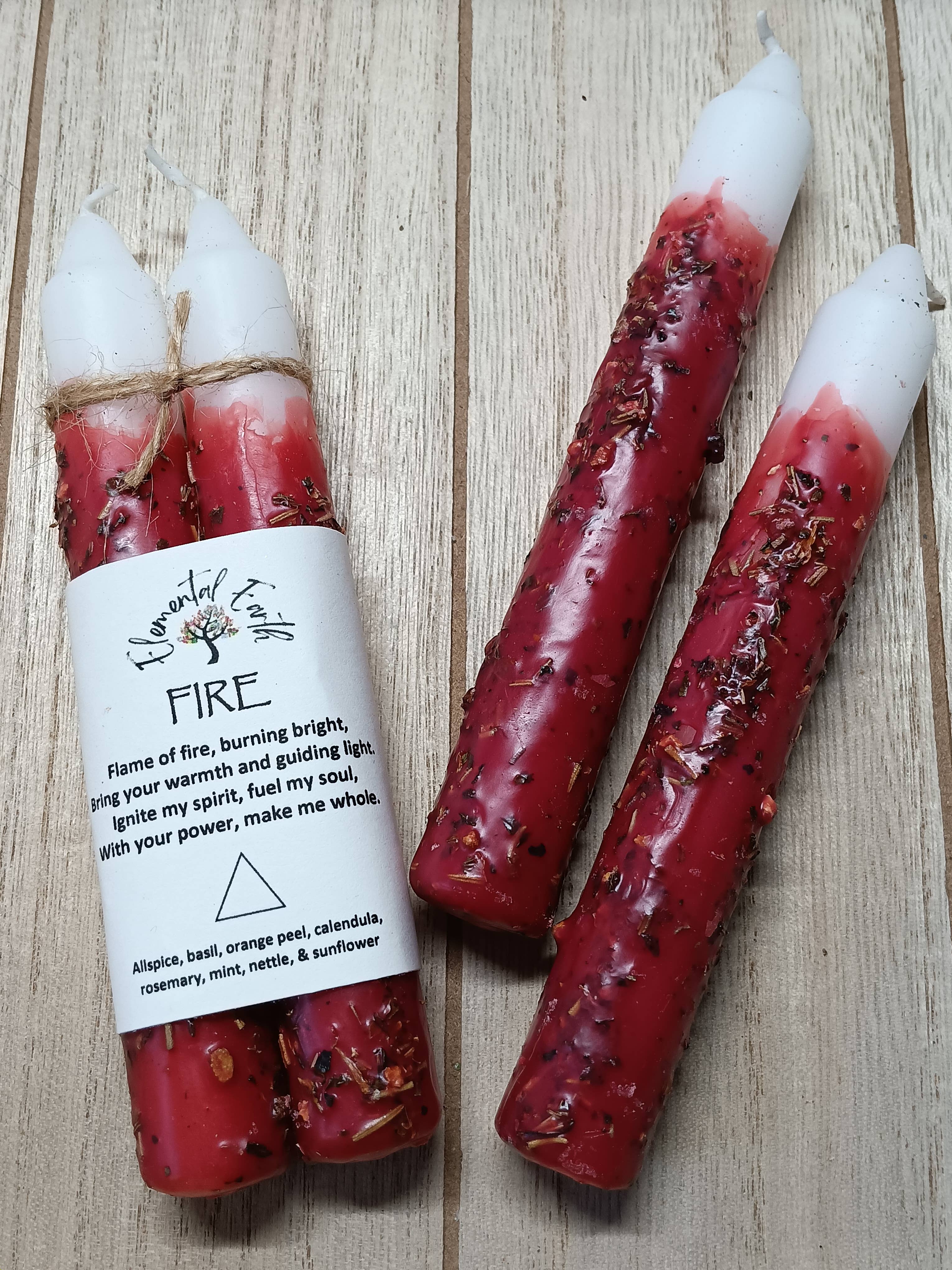 Elemental Earth Shop - Wholesale Tapered Candle/Candlestick - Fire elemental ritual candles2