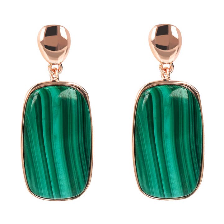 Soap Cut Natural Stone Earrings for wholesale by Bronzallure