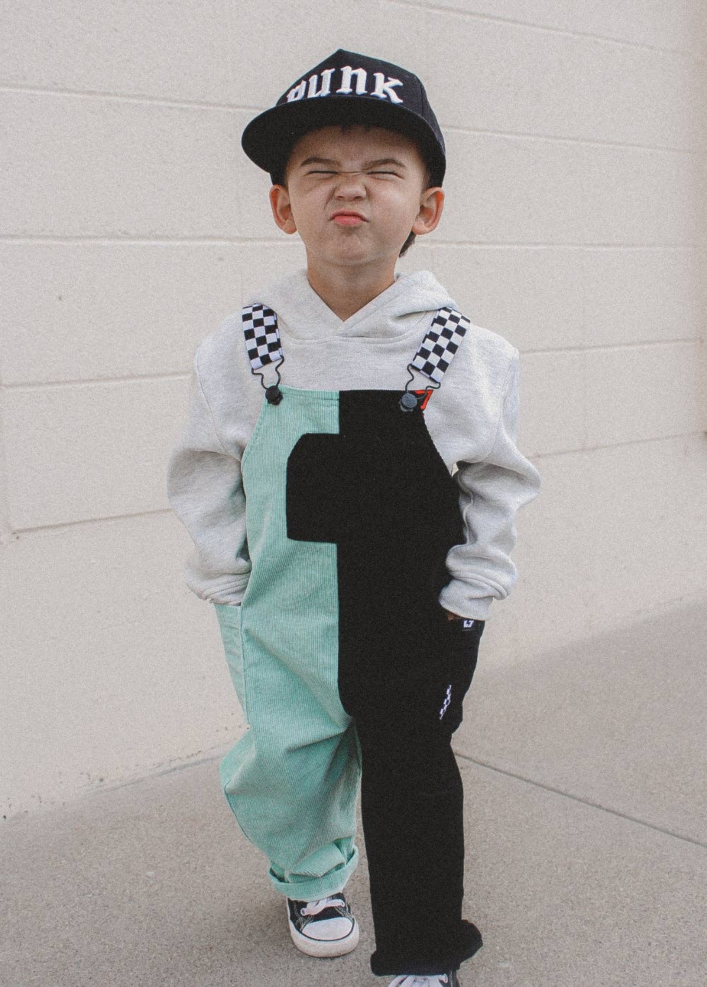 Little Trouble - Wholesale Overalls - Kids - Colorblock Mint Overalls3