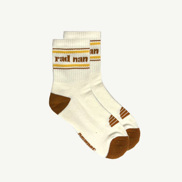 Banabae - Wholesale Socks – Unisex - Rad Nan Organic Cotton Crew Sock Single - Natural