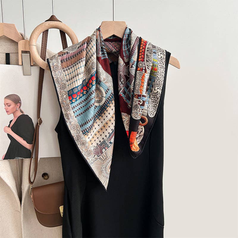 Marayn - Wholesale Scarf - Women's - Luxury Silk  Wool Scarf Chic Style 202531