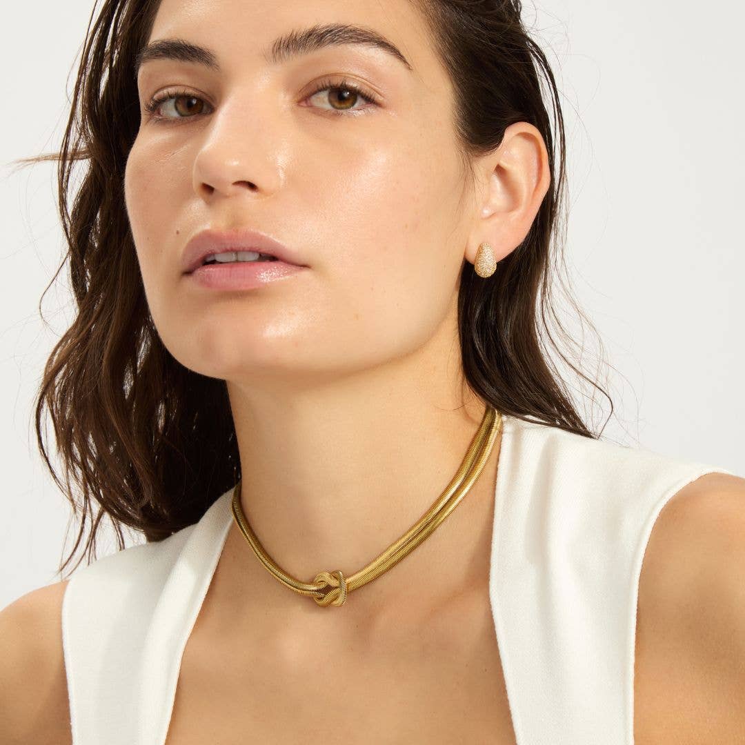 Adornia - Wholesale Choker/Collar - Tarnish Resistant Adjustable Knot Collar Necklace1