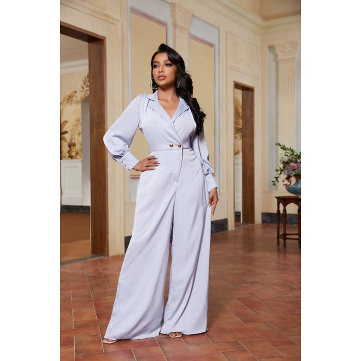 Combinaison unie à manches longues pour la vente par Chicways