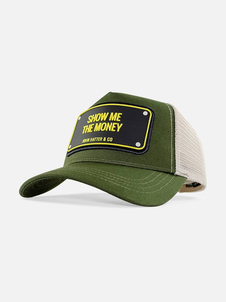MUÉSTRAME EL DINERO - GORRA DE GOMA para venta al por mayor de John Hatter & Co