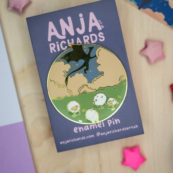 Snack Patrol Enamel Pin for wholesale by Anja Richards Art