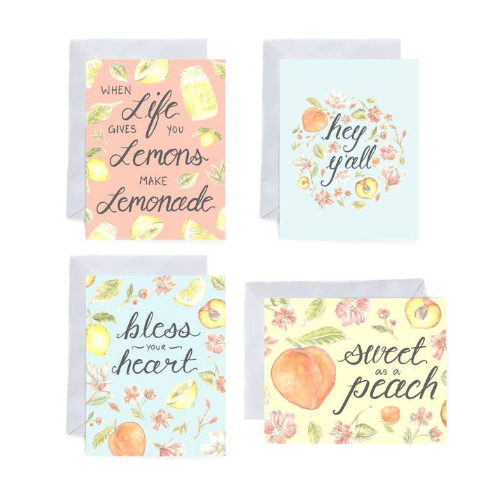 Conjuntos de cartas Southern Charm por atacado de Erica Catherine Illustration