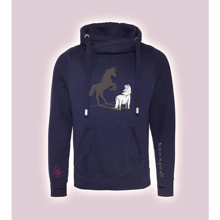 Equiboodle Vixen Jumper Emily Cole Grey Believe In Yourself for wholesale by Equiboodle