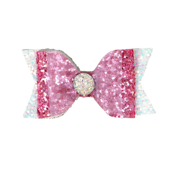 Pink Poppy - Wholesale Hair clip – Child - Dreamland Glitter Bow Hair Clips - (Pack Size: 6)2