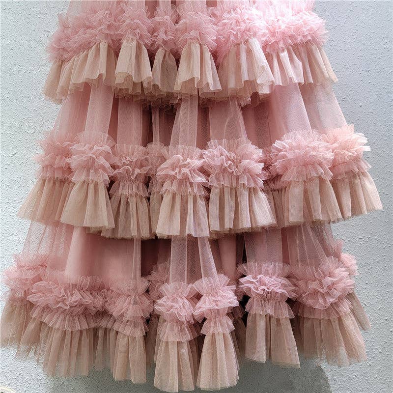 Sanyao Fashion – wholesale Skirt – Women’s – M241 Whipped Ruffle Dream Skirt – Layered A-Line Tutu5