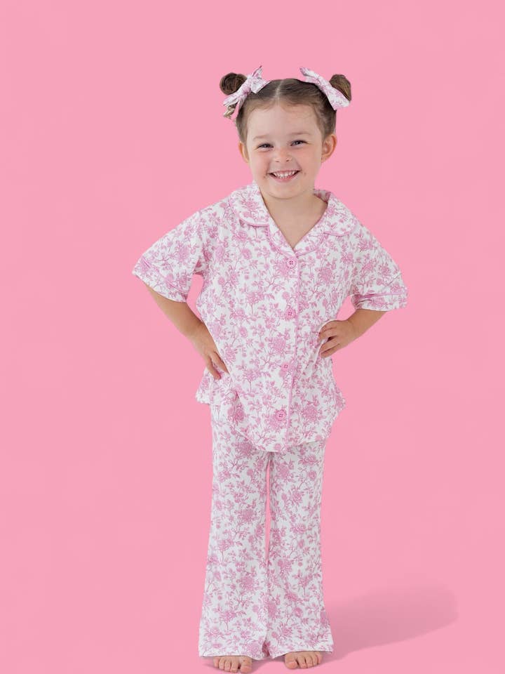 Dream Big Little Co. - Wholesale Top & Pant Set - Kids - ROSEWOOD TOILE DREAM GIRL'S FLARE SET