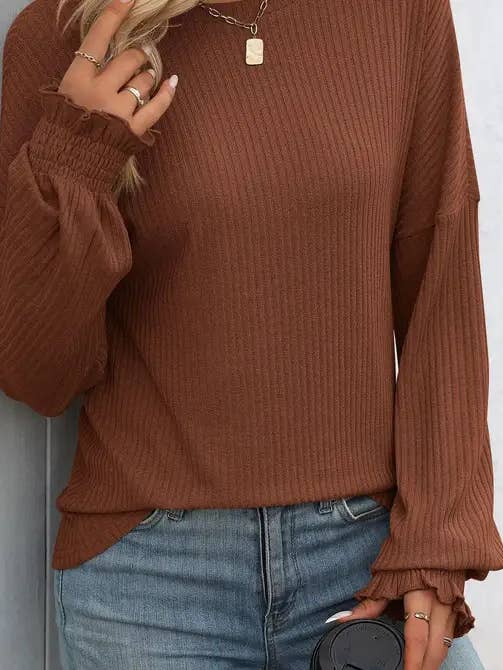 Lovesoft - Wholesale Knit Sweater - Women's - Casual Ribbed Long-Sleeve Sweater with a Relaxed Silhouette2
