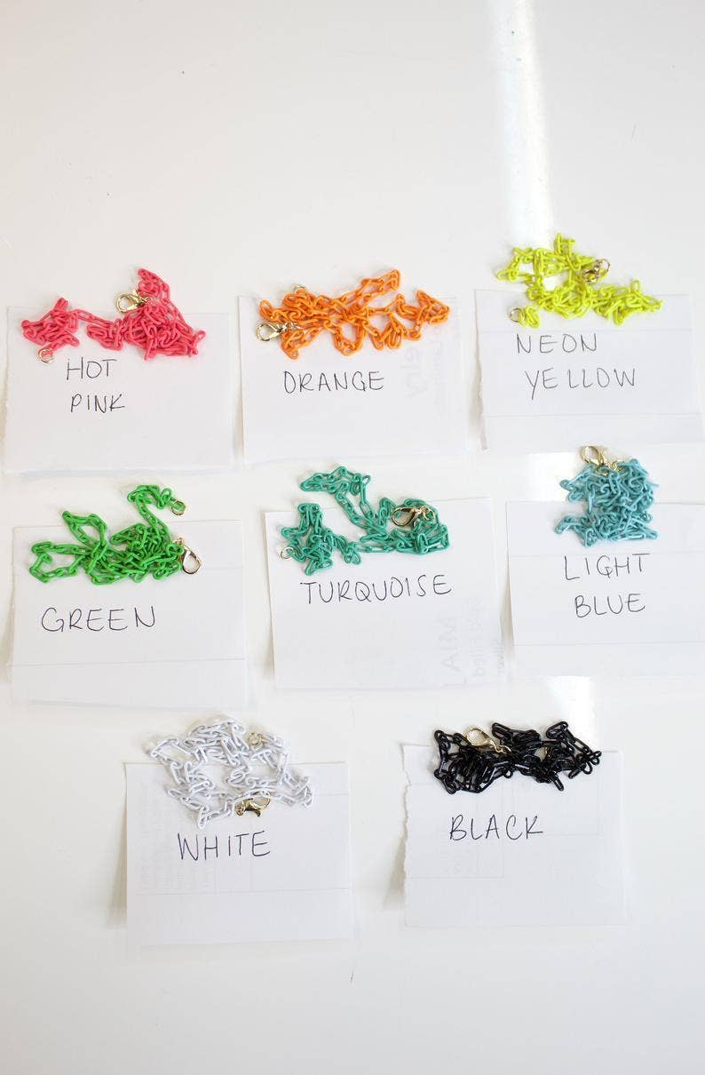 MIA Jewelry - Wholesale Link & Chain Necklace - 18K Gold Filled 3mm Enamel Paper clip Chain (G200)2