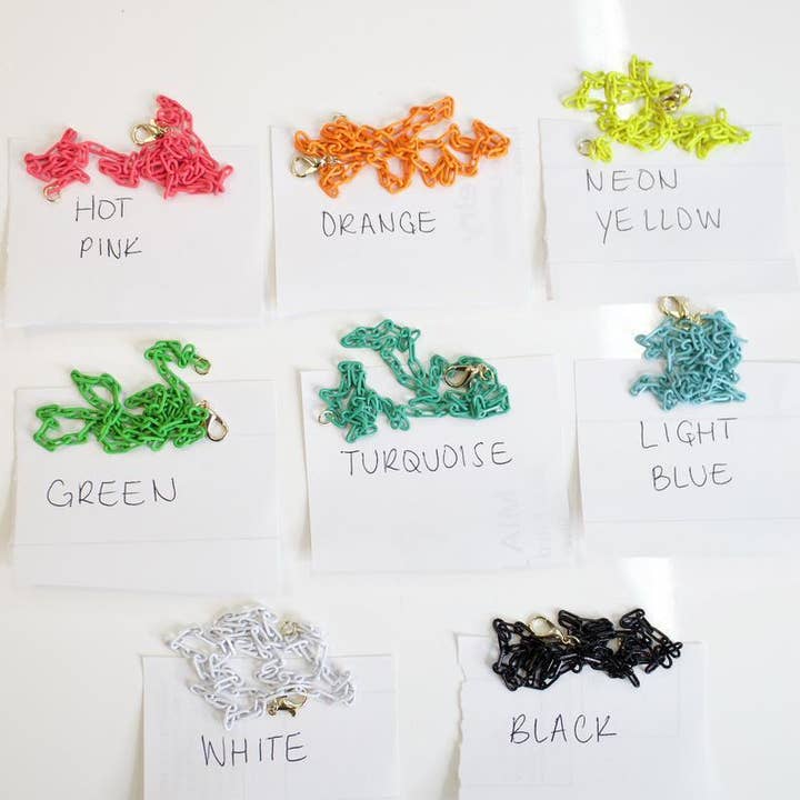 MIA Jewelry - Wholesale Link & Chain Necklace - 18K Gold Filled 3mm Enamel Paper clip Chain (G200)2