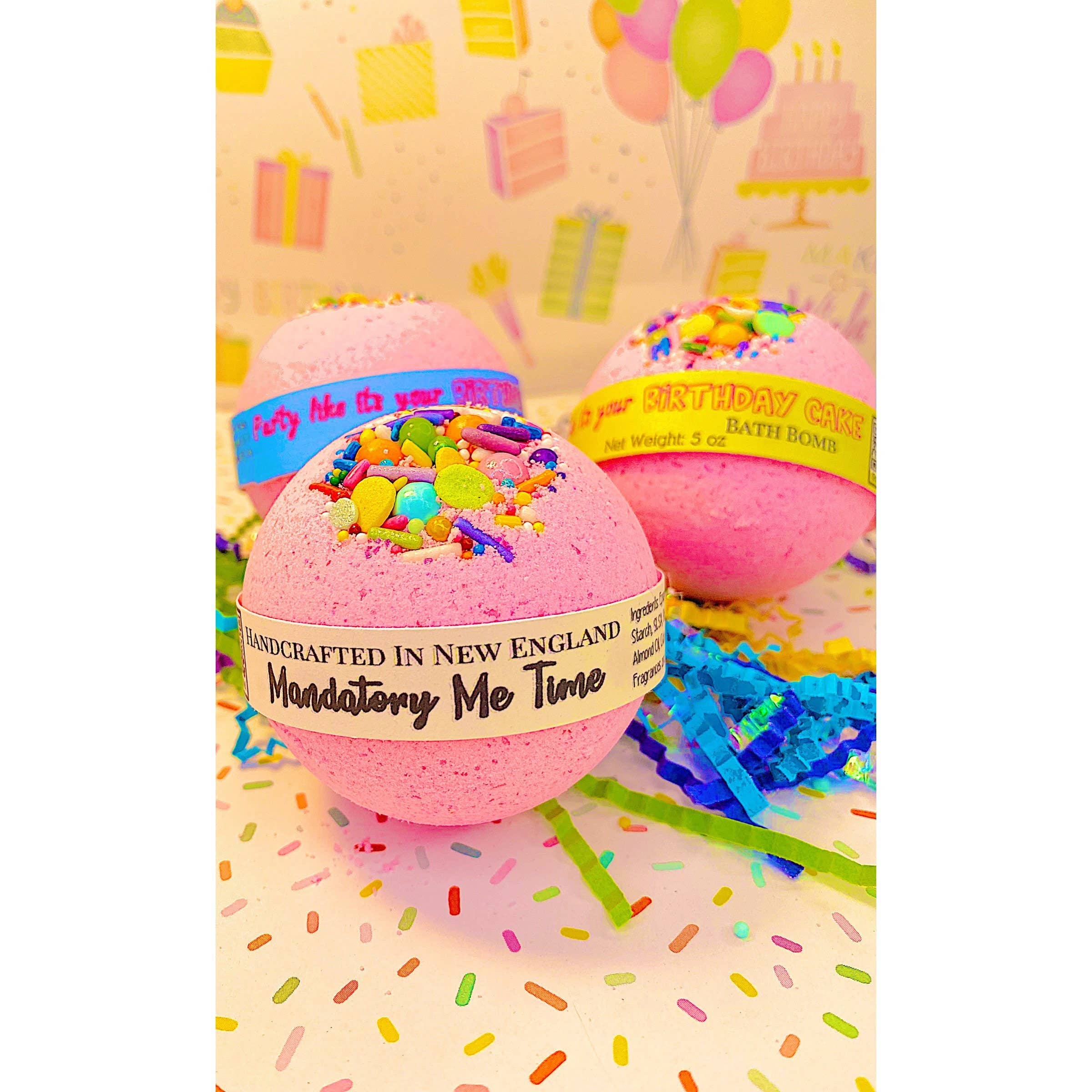 Mandatory Me Time – Bomba de banho/efervescente por atacado – Bomba de banho de bolo de aniversário2