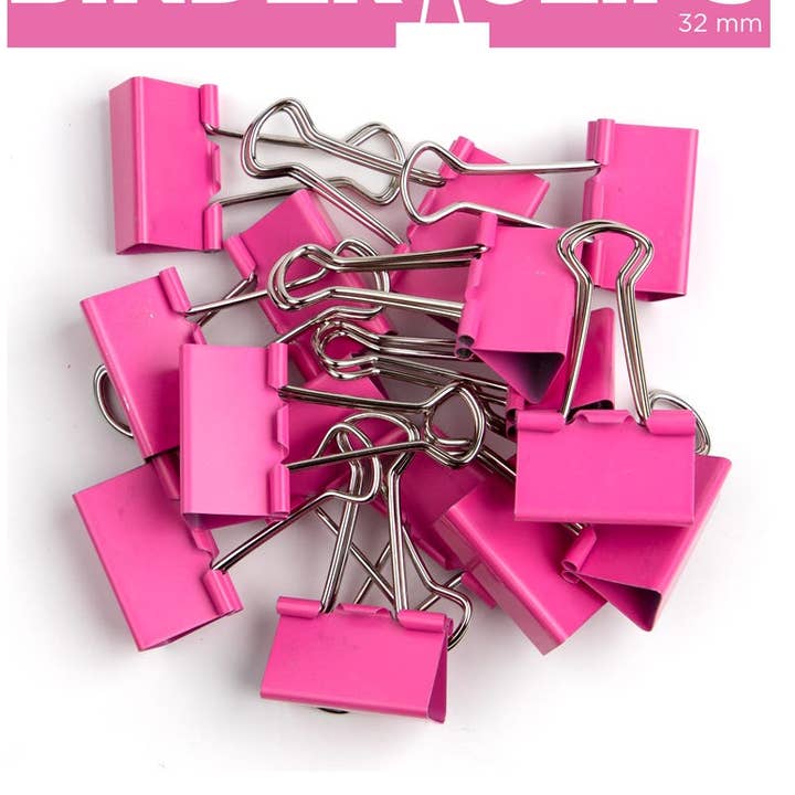 Colorful Medium Binder Clips, 1 1/4 Inch, 15/Pack for wholesale by JAM PAPER