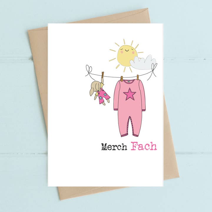 Carte galloise - Merch Fach (Nouvelle fille) pour la vente par Dandelion Stationery