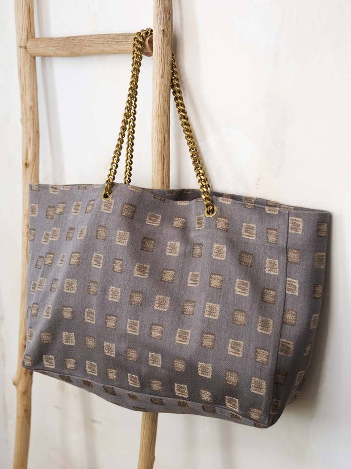 Bolso tote grande Noé Gris para venta al por mayor de Marli