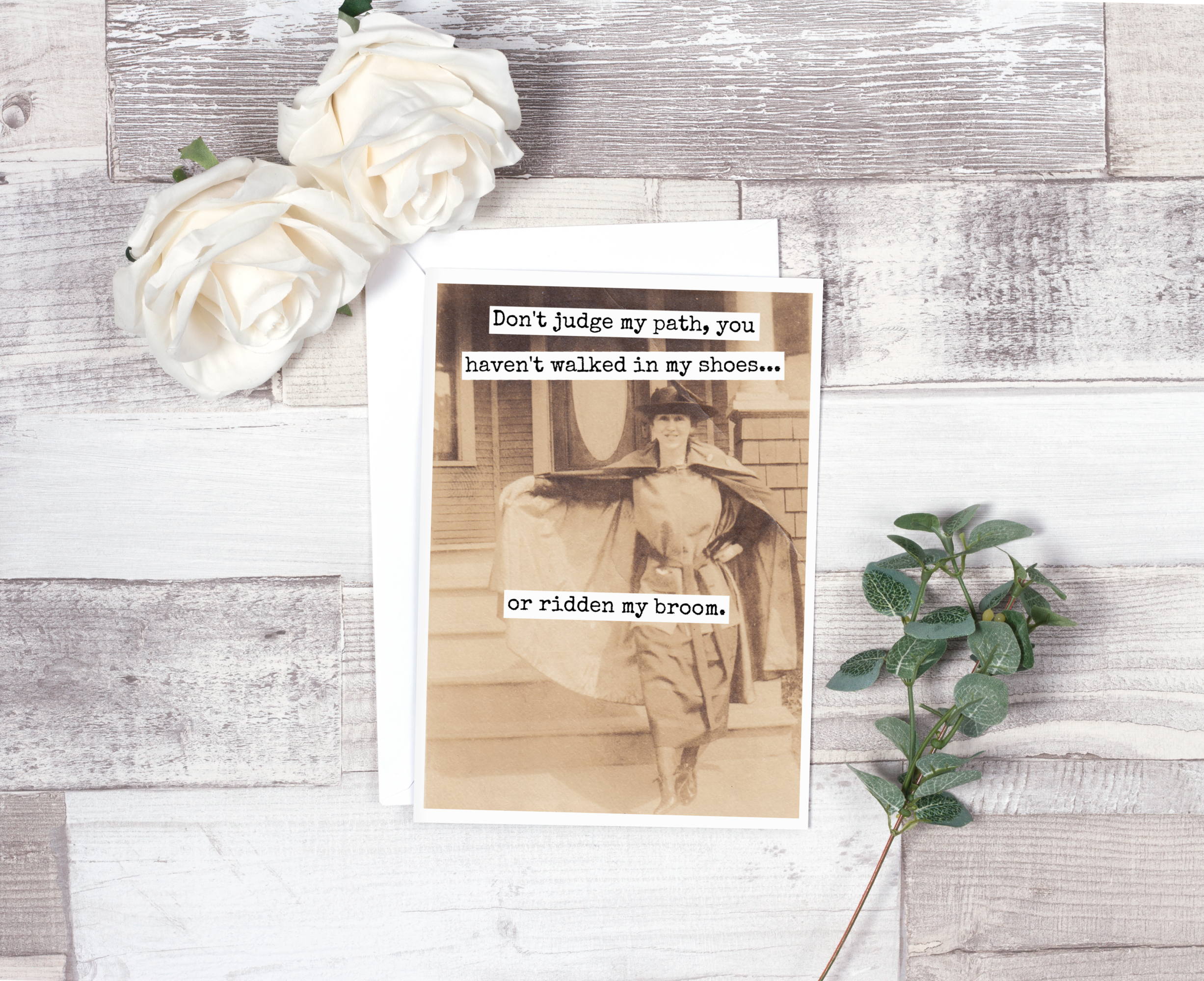 Raven's Rest Studio - Vendita all'ingrosso Biglietti di incoraggiamento - Non giudicare il mio percorso, non hai camminato nei miei panni... Oppure...3