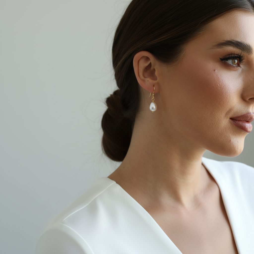 iBijoux – Engroshandel Hængeøreringe og creoløreringe – Minimalistiske ferskvandsperle-øreringe med vedhæng (1E04a)13