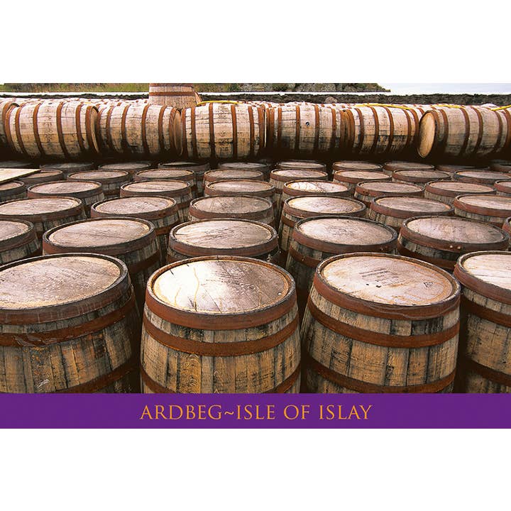 Cartolina piccola Ardbeg Islay per la vendita all'ingrosso da parte di Island Blue Publishing