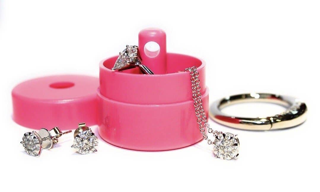 Lion Latch - Wholesale Jewelry Box/Organizer - Pink Lion Latch Jewelry/Pill Tote