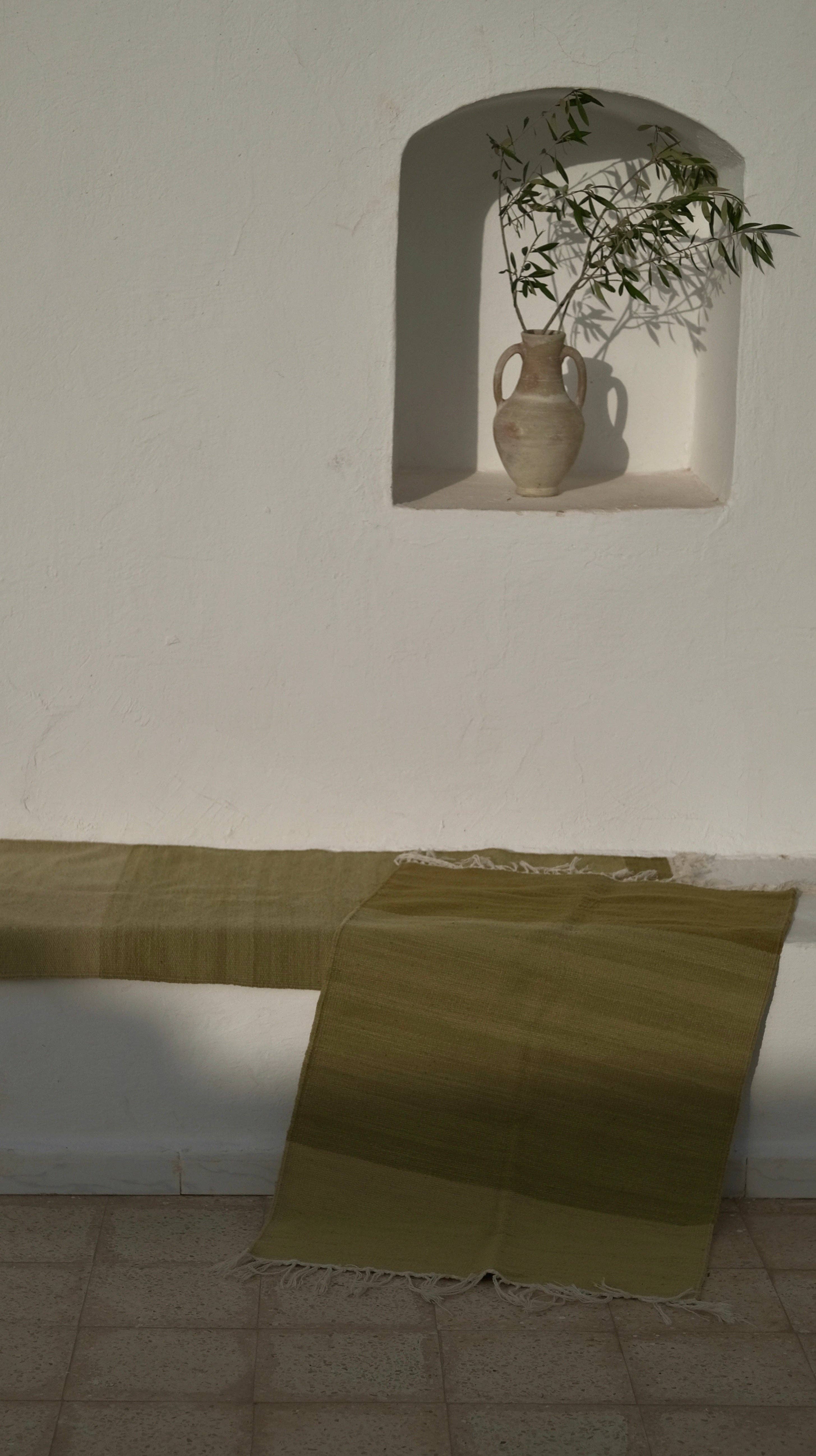 TŪNIQ - Wholesale Area Rug - Plant-Dyed Olive Rug4