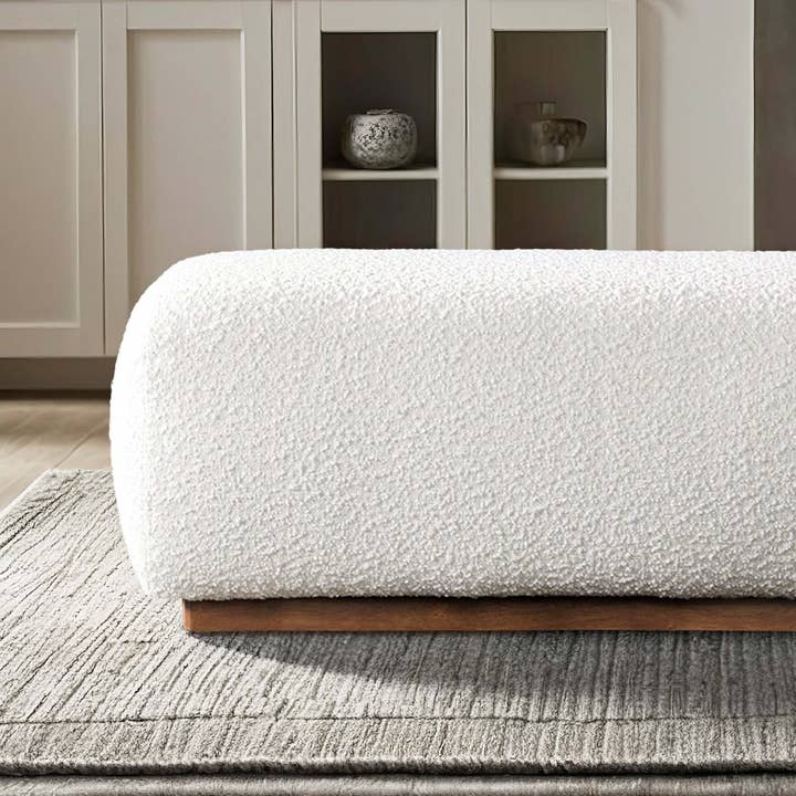 HOMYCASA DESIGN INC - Wholesale Bench - Kelvin Ivory Boucle Bench1