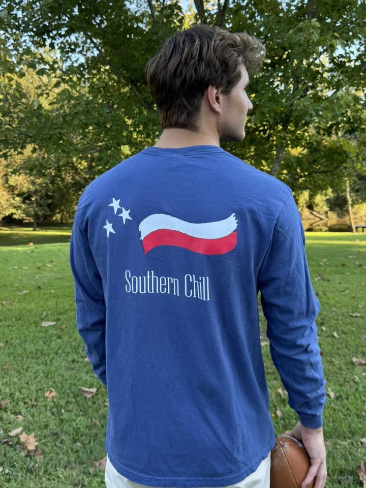 T-shirt à manches longues Étoiles et Rayures pour la vente par Southern Chill