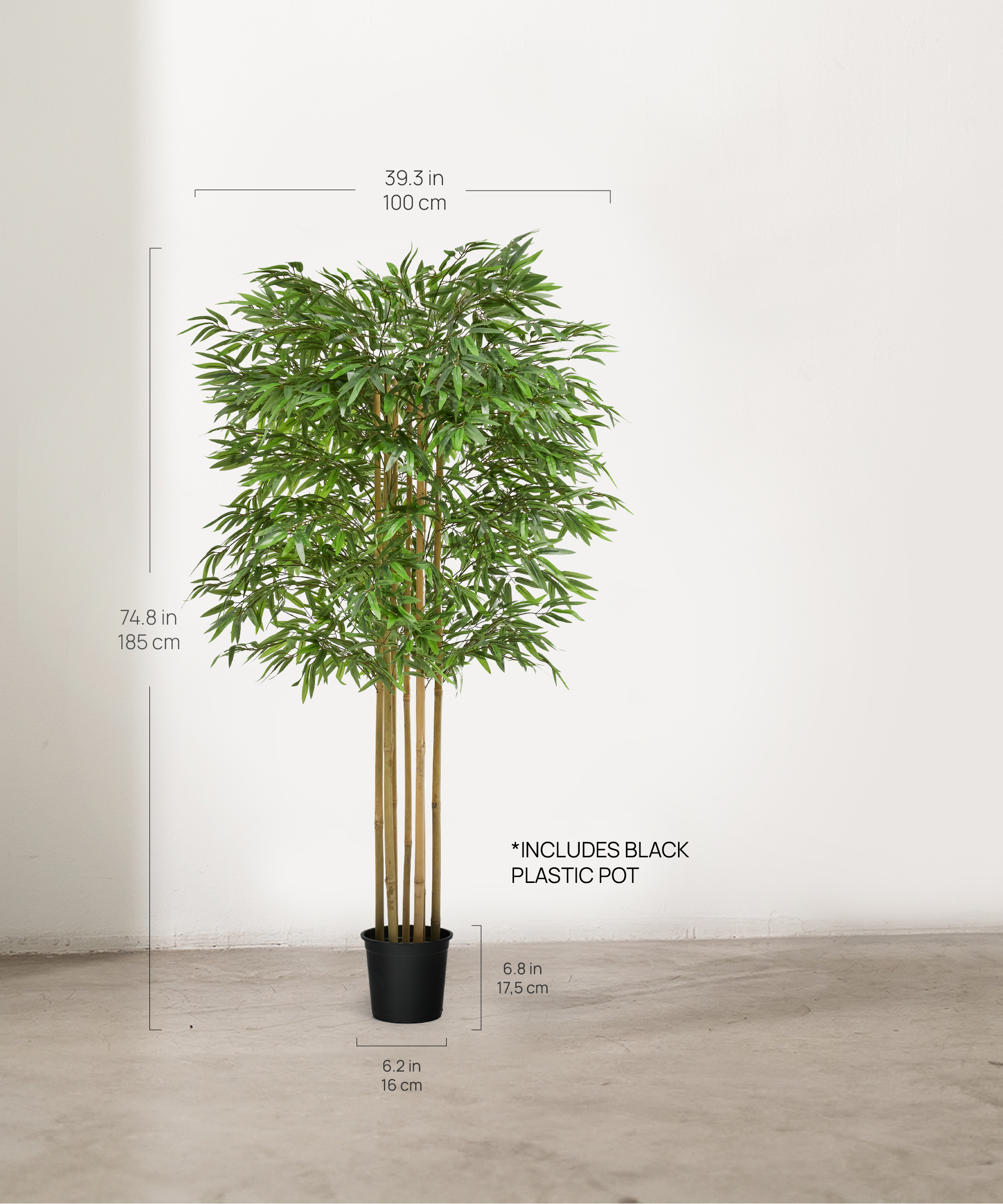 Maia Shop – Großhandel Kunstpflanzen – Künstlicher Bambus 185 cm - Maia Shop3