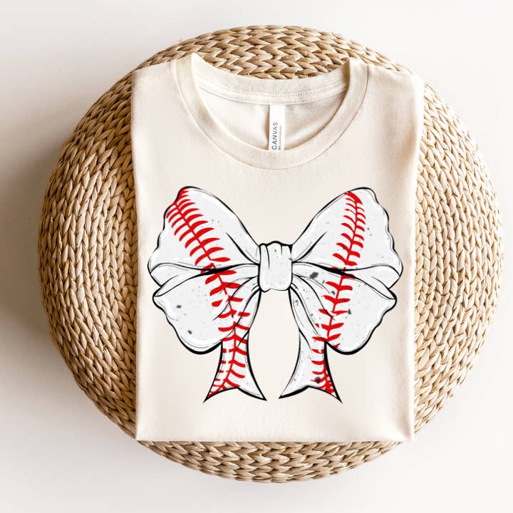 Baseball Bow Shirt for wholesale by Southern Backroad Tees LLC