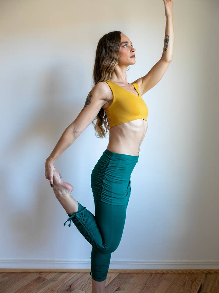 Cinched yoga pants hot sale