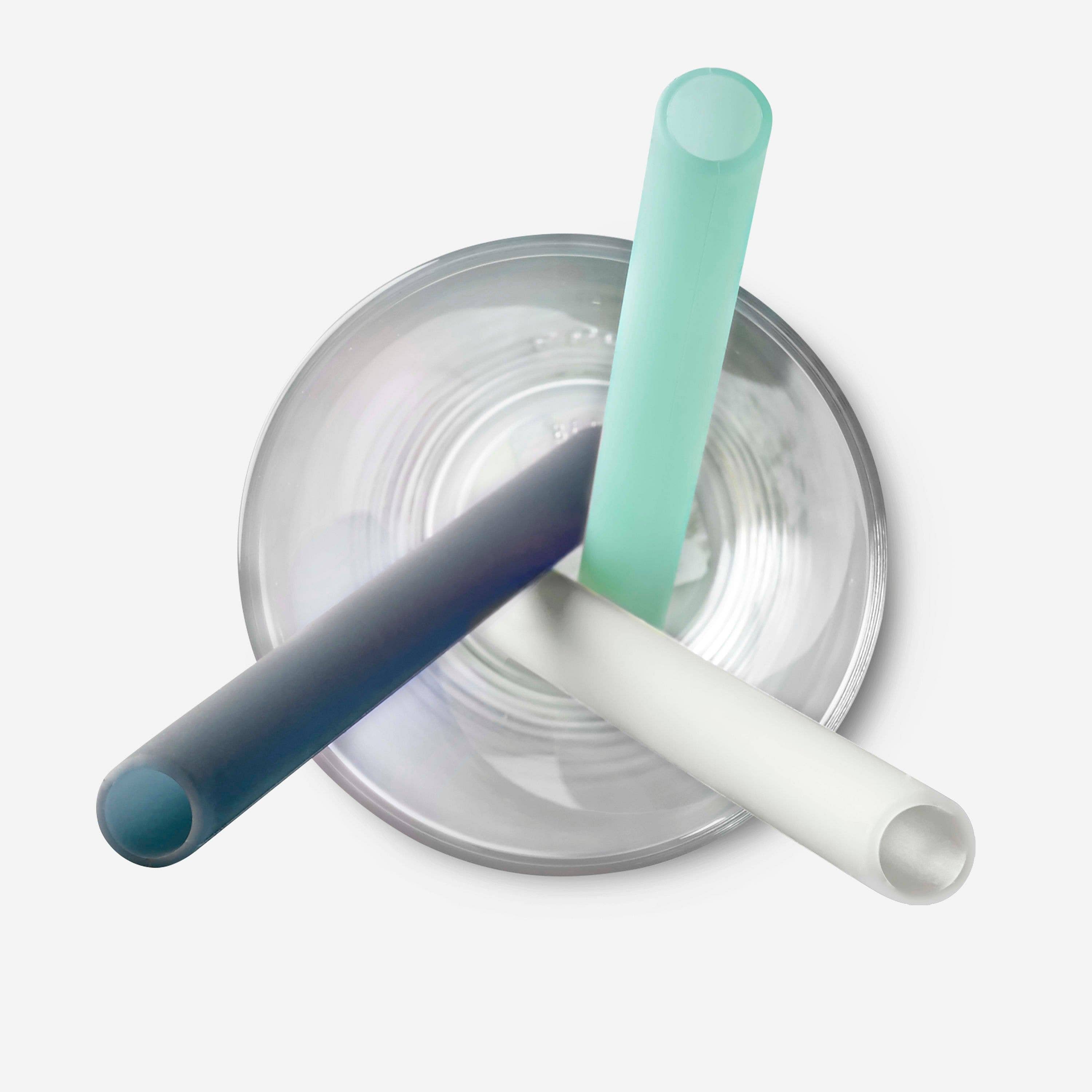 GoSili - Wholesale Drinking Straw - GoSili® 8.5" Wide Silicone Boba/Milkshake Straws, Eco-Friendly Reusable Soft Silicone Drinking Straws, 3pk2