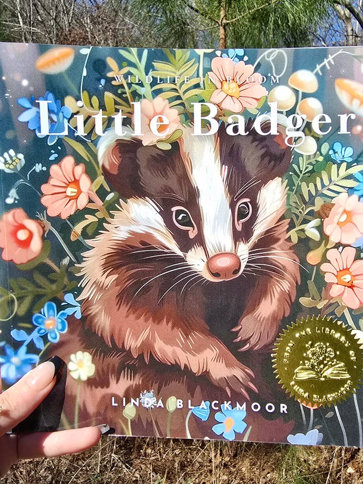 Wildlife in Bloom: Little Badger for wholesale by Author Linda Blackmoor