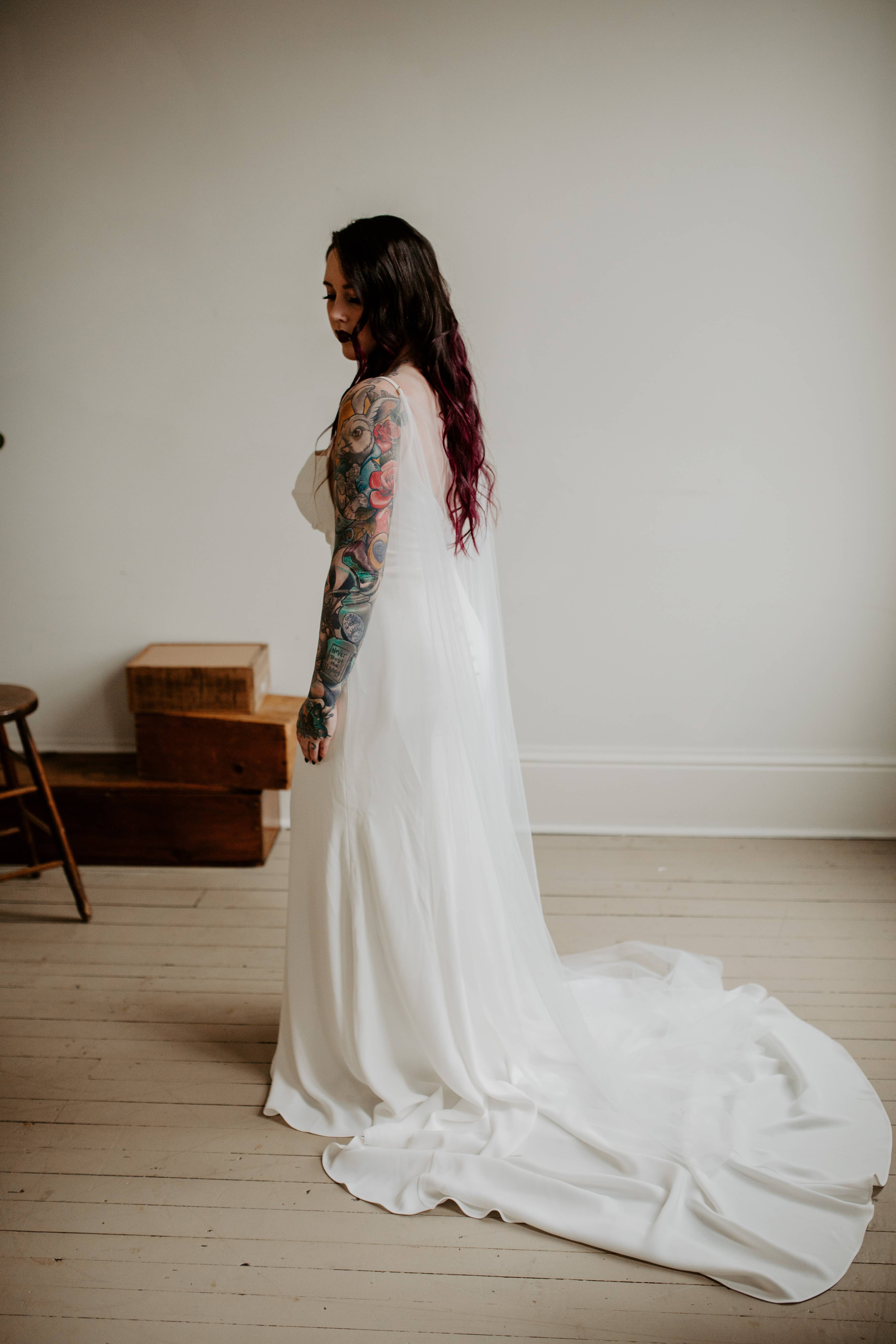 Ruffled Rose Veils - Vente Voile – femme - Cape voile douce1