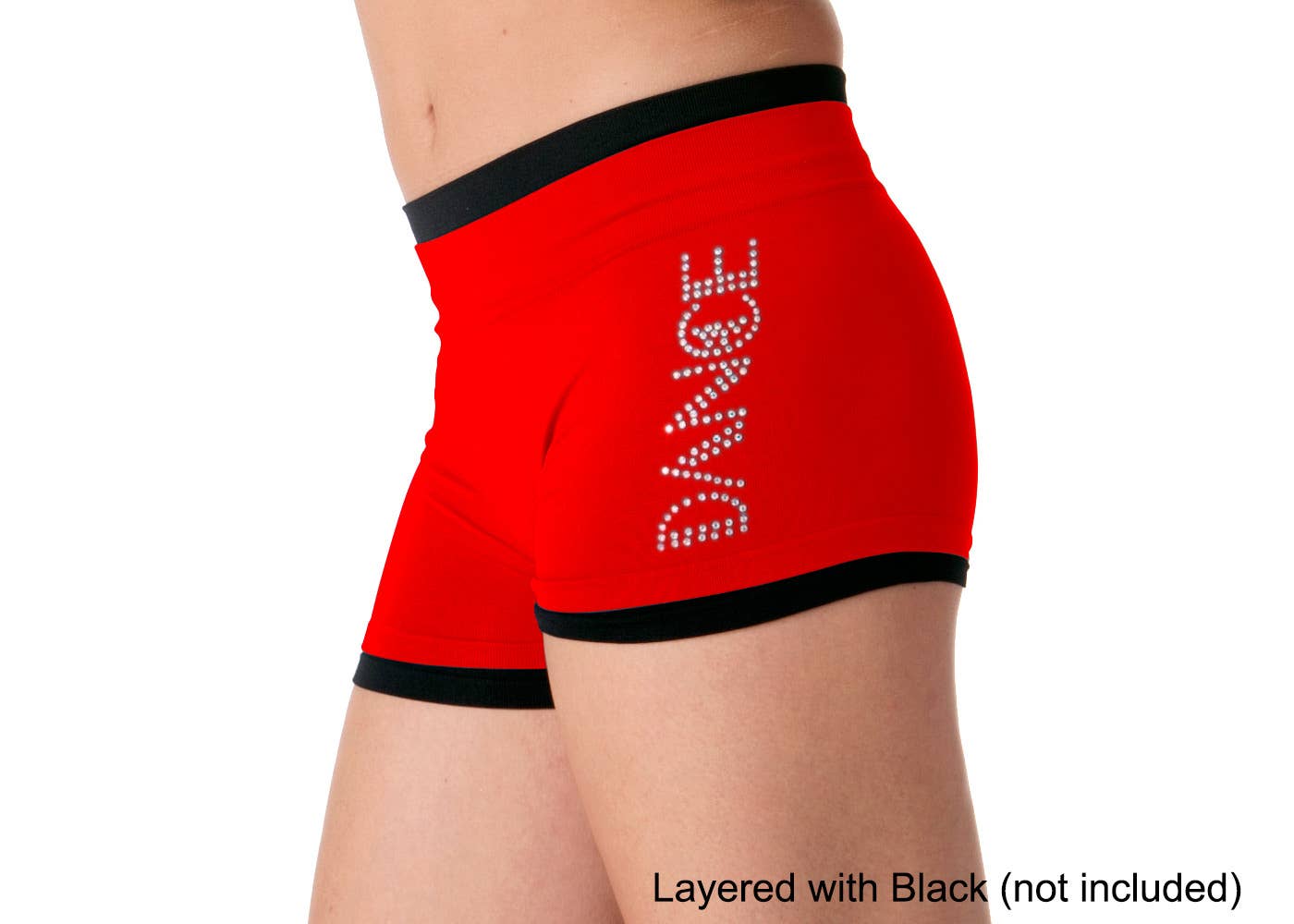 KurveShop - Wholesale Athletic Shorts - Women's - "DANCE" Rhinestone Boyshorts7