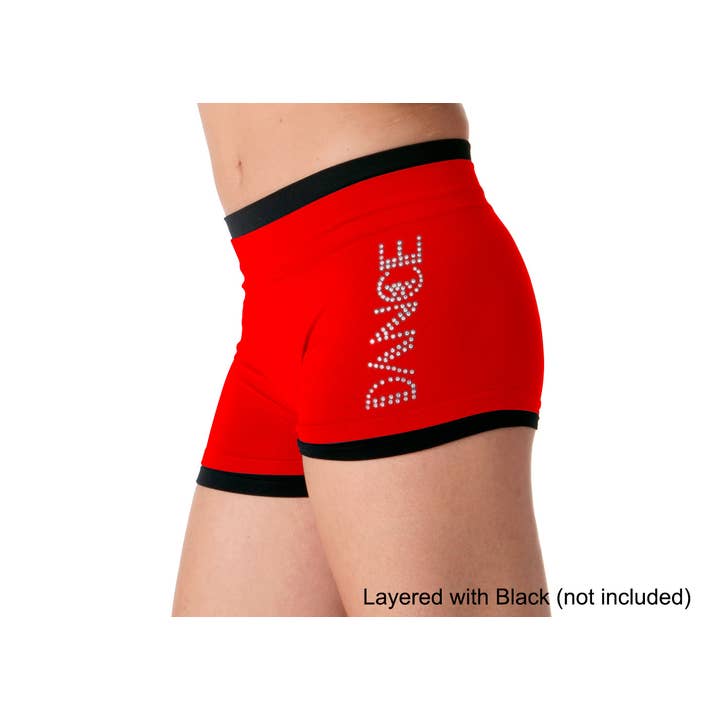 KurveShop - Wholesale Athletic Shorts - Women's - "DANCE" Rhinestone Boyshorts7