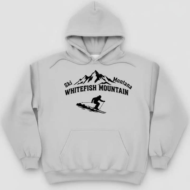 Ski Montana Whitefish Mountain Hooded Sweatshirt for wholesale by Trailhead Candles