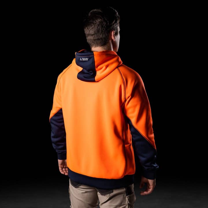 BAD WORKWEAR - Wholesale Hoodie - Men's - BAD WATERPROOF RAIN-DEFEND™ HI-VIS FLEECE HOODIE2