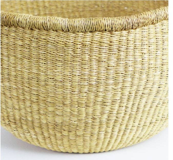 The African Home Goods - Vente Paniers - Panier de marché africain moyen Bolga Ghana sans teinture 11"-13"2