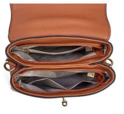 Superbia - Wholesale Top Handle Bag - Women's - Medium Size Flap Over 2 Zipper Top Handle Bag-88862