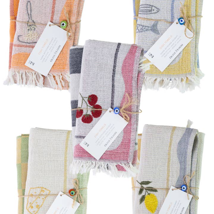 Olive & Loom - Wholesale Tea Towel - Mediterranean Kitchen Towel Sets1