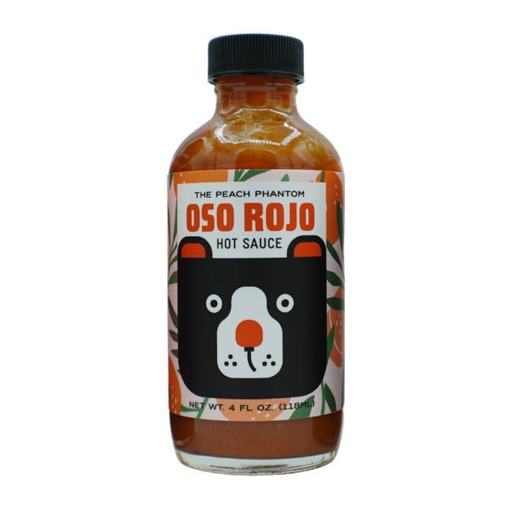 Oso Rojo Hot Sauce - Wholesale Hot Sauce - Peach Phantom - Oso Rojo Hot Sauce 4oz 0