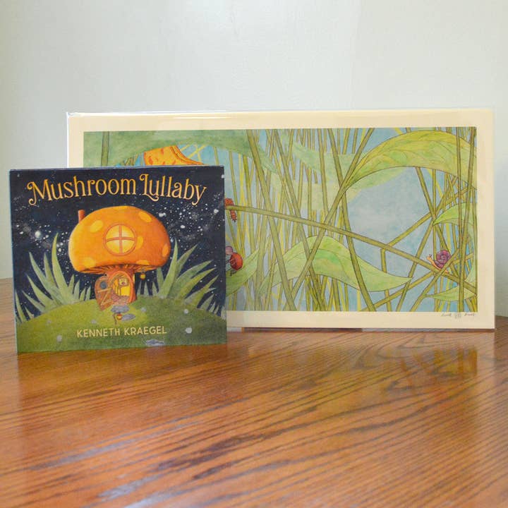 Signed copy of Mushroom Lullaby & Print from the Book for wholesale by Kenneth Kraegel