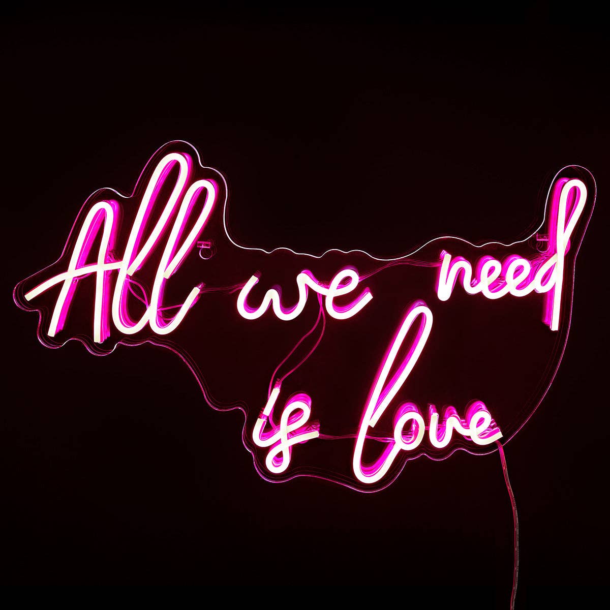 Amber Bright Creations - Wholesale Neon Sign - All We Need Is Love LED Neon Wall Sign6